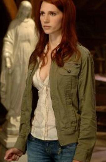 Anna Milton Supernatural Julie McNiven Green Cotton Jacket