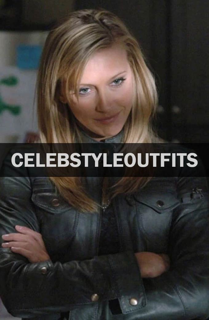 Supernatural TV Show Katie Cassidy Ruby Grey Leather Jacket