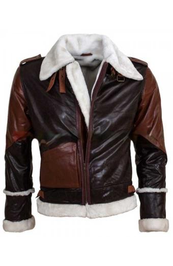 Rocky Balboa Sylvester Stallone Aviator Brown Bomber Jacket