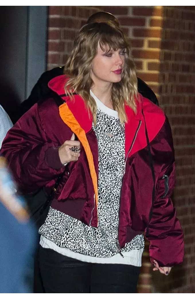 Taylor Swift Satin Bomber Jacket