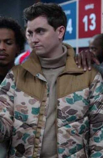 Ted Lasso Stephen Manas Richard Montlaur Beige Puffer Jacket