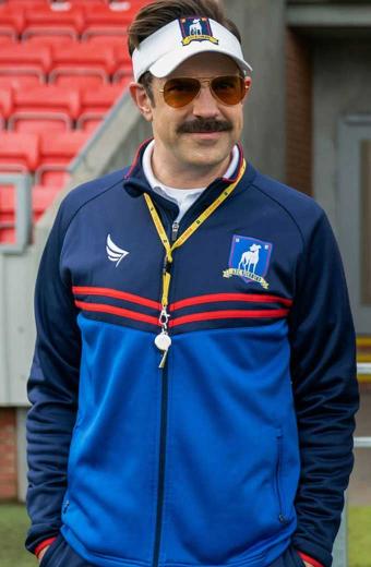 Ted Lasso TV Series Jason Sudeikis Sports Blue Fleece Jacket