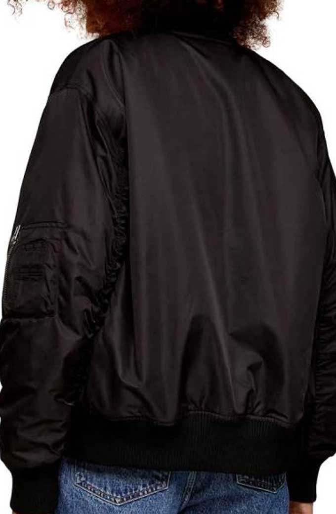 Ted Lasso Keeley Jones Juno Temple Bomber Black Cotton Jacket keeley-jones-ted-lasso-jacket