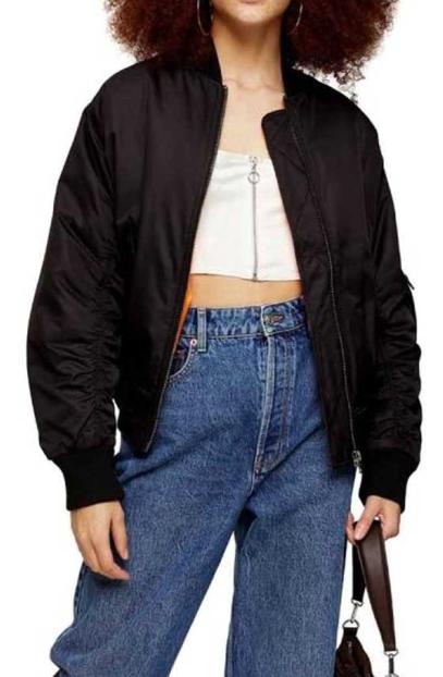 Ted Lasso Keeley Jones Juno Temple Bomber Black Cotton Jacket keeley-jones-ted-lasso-jacket