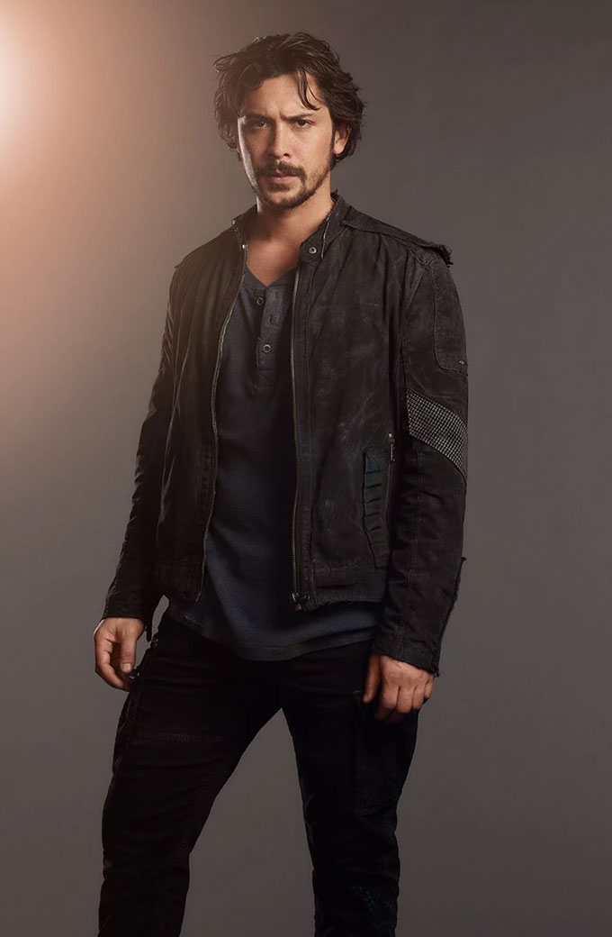 Bellamy Blake Bob Morley The 100 Black Suede Leather Jacket