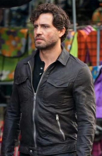 The 355 Luis Rojas Edgar Ramirez Mens Black Leather Jacket