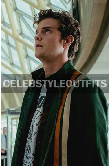 Jack Quaid The Boys Hughie Campbell Striped Cotton Jacket