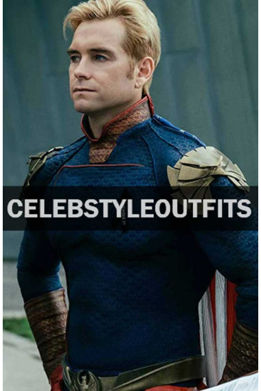 The Boys Antony Starr Homelander Blue Cosplay Leather Jacket