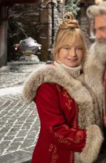 Mrs Claus Goldie Hawn The Christmas Chronicles Red Wool Coat
