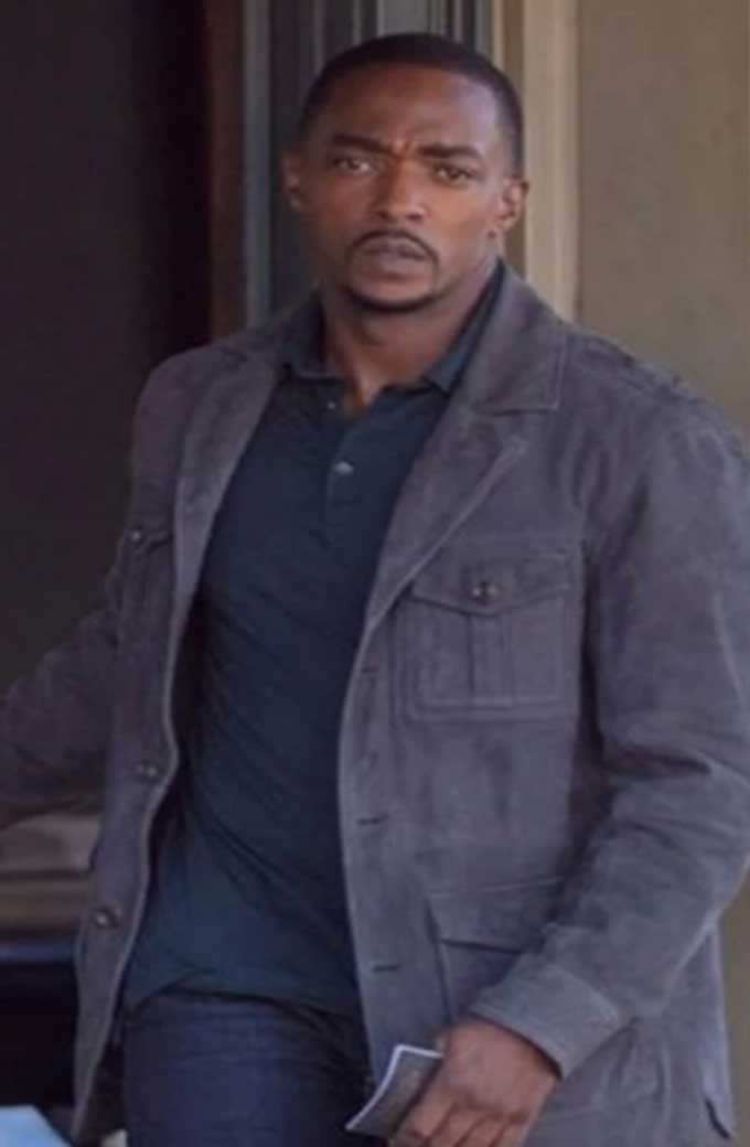 The Falcon and The Winter Soldier Anthony Mackie Grey Cotton Jacket