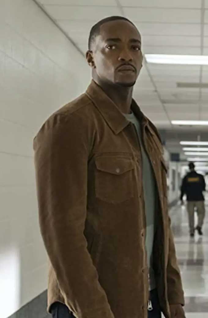 The Falcon and The Winter Soldier Anthony Mackie Brown Suede Jacket