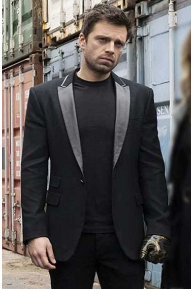 Sebastian Stan Falcon and Winter Soldier Bucky Barnes Blazer