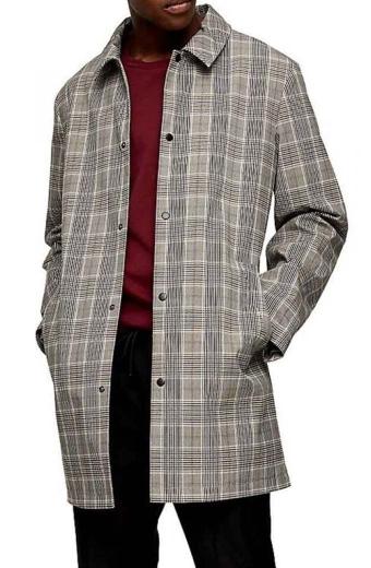 The Flash TV Show Brandon McKnight Chunk Grey Plaid Coat