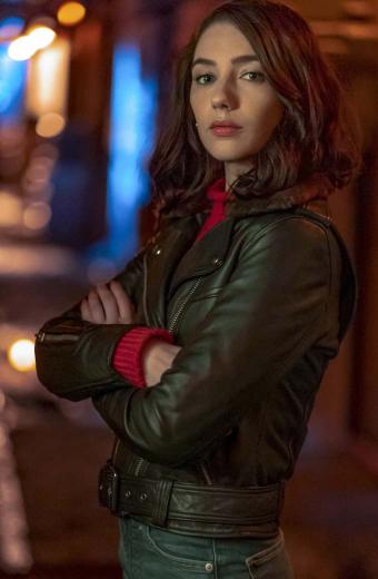 Natalie Dreyfuss The Flash Sue Dearbon Black Leather Jacket