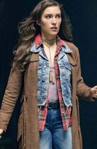 Miranda MacDougall Fiddler Flash Izzy Bowin Brown Trench Coat
