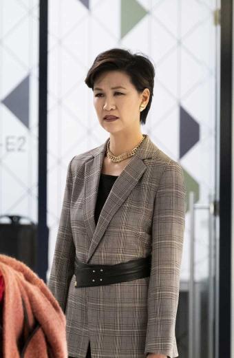 Jean Miller The Flight Attendant Cindy Cheung Checked Coat