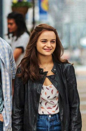 Elle Evans The Kissing Booth Joey King Black Leather Jacket