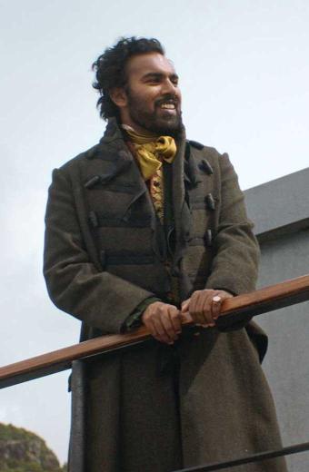 The Luminaries Himesh Patel Tweed Green Coat