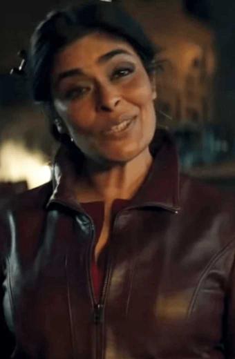 Nimra Bucha Ms Marvel Najma Bomber Brown Leather Jacket