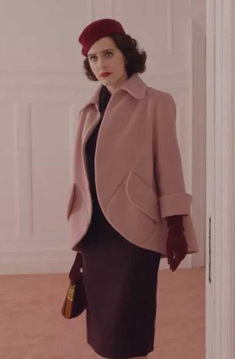 Miriam Rachel Brosnahan Marvelous Mrs Maisel Pink Wool Blazer