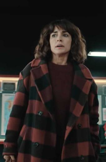 Inma Cuesta Raquel Valero The Mess You Leave Behind Plaid Coat