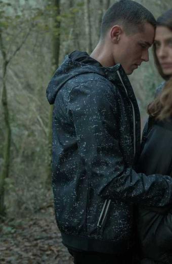 Mess You Leave Behind Aron Piper Hooded Black Bomber Jacket