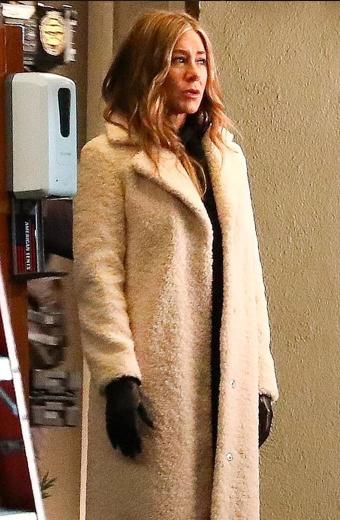 Alex Levy The Morning Show Jennifer Aniston Snow White Coat