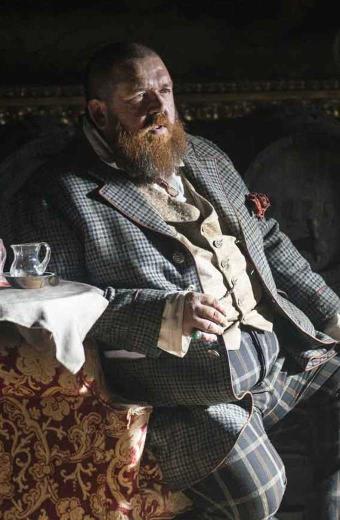 Nick Frost Declan Orrun The Nevers Grey Checked Trench Coat