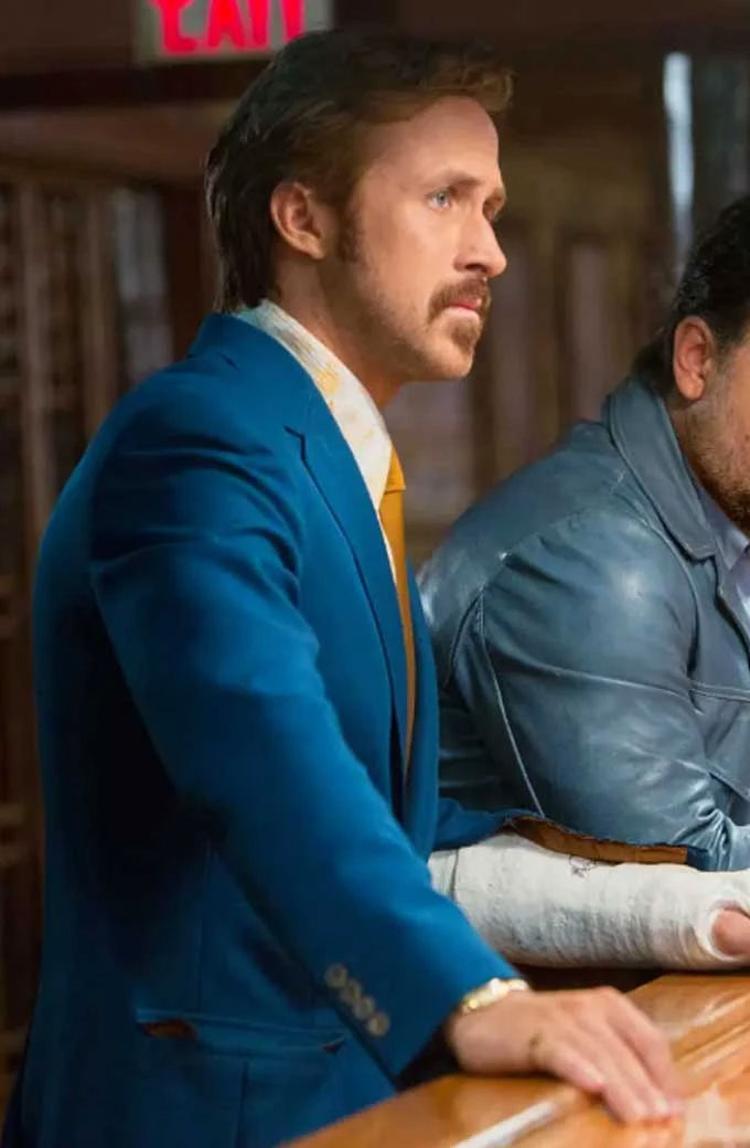 The Nice Guys Holland March Ryan Gosling Blue Suit Blazer