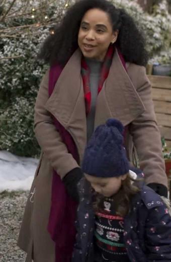 The Picture Of Christmas Alexa Braxton Brown Trench Coat