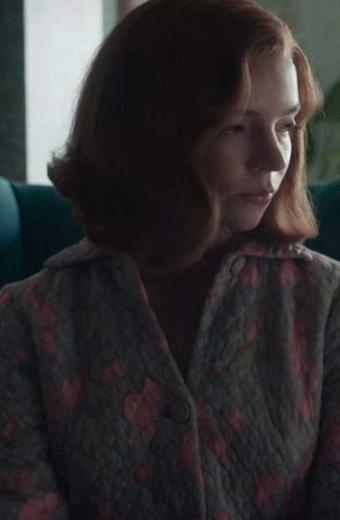 Anya Taylor Joy The Queens Gambit Beth Harmon Quilted Coat