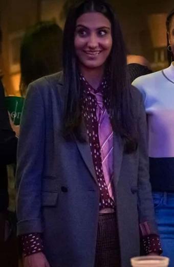Sex Lives College Girls Amrit Kaur Bela Malhotra Trench Blazer