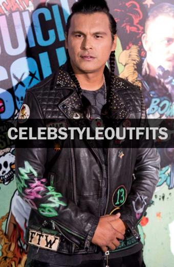 Suicide Squad Slipknot Adam Beach Black Quilted Leather Jacket
