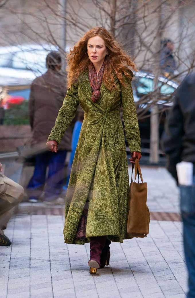 The Undoing Grace Fraser Nicole Kidman Green Velvet Long Coat