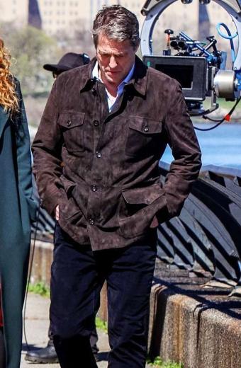 The Undoing Hugh Grant Jonathan Fraser Brown Suede Jacket
