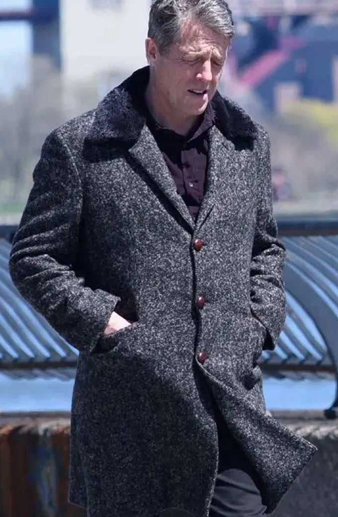 Hugh Grant Jonathan Fraser The Undoing Grey Wool Long Coat