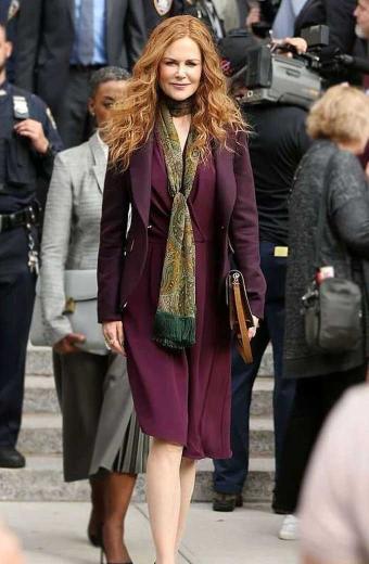 Nicole Kidman Grace Fraser The Undoing Purple Trench Blazer