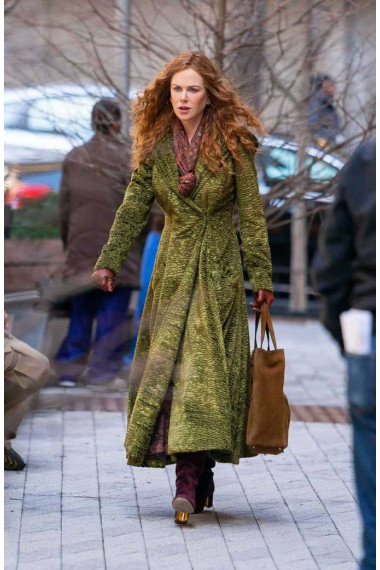 The Undoing Grace Fraser Nicole Kidman Green Velvet Long Coat