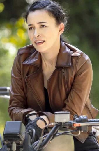 Rosita Espinosa Walking Dead Christian Serratos Biker Jacket