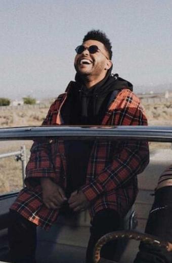 Mens The Weeknd Casual Bomber Red Plaid Wool Checkered Jacket