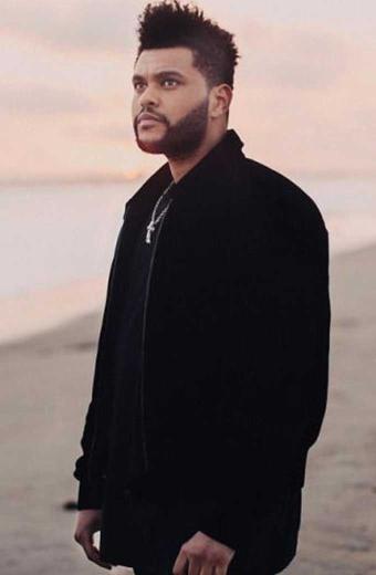 Casual Mens The Weeknd Street Style Bomber Blue Velvet Jacket
