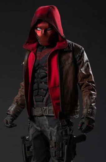 Curran Walters Robin Jason Todd Titans Brown Leather Jacket