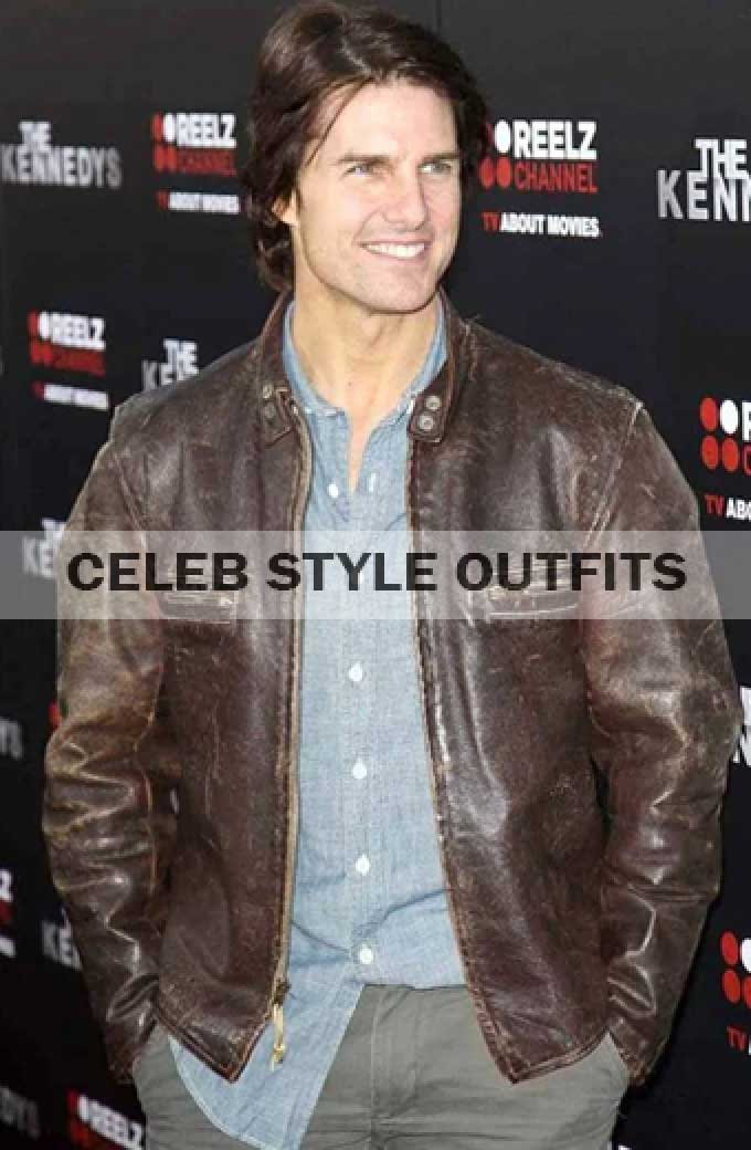 The Kennedys Premiere Tom Cruise Brown Jacket