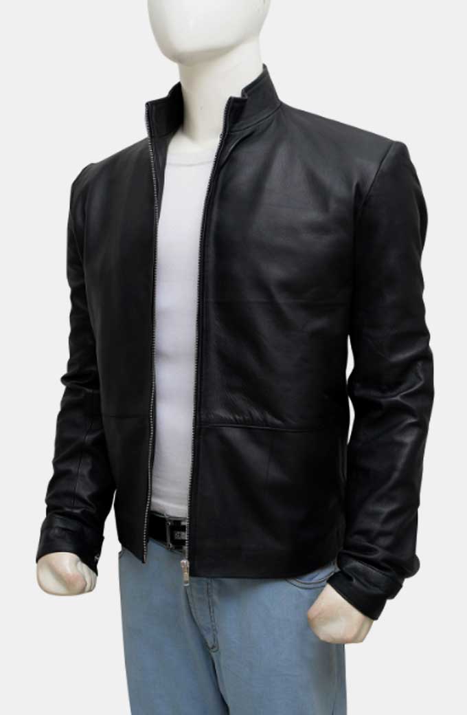 Minority Report Tom Cruise Black Leather Jacket