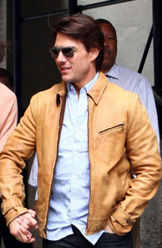 Roy Knight And Day Tom Cruise Yellow Leather Jacket