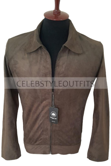 Tom Cruise Jack Harper Oblivion Grey Suede Leather Jacket