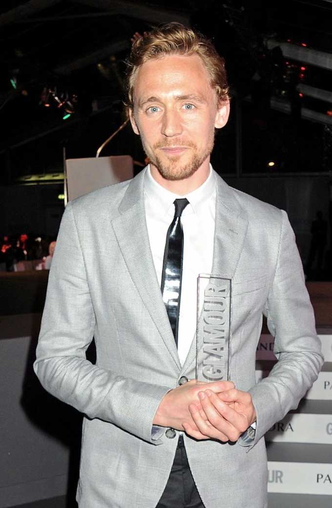 Glamour Award Tom Hiddleston Grey Blazer