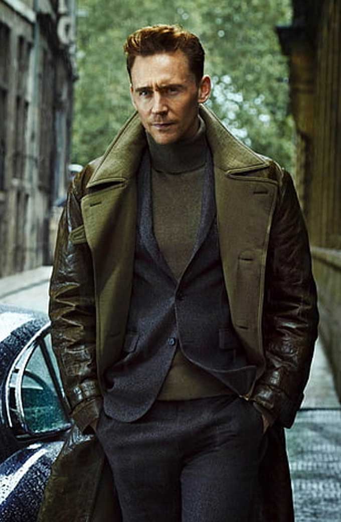 Tom Hiddleston Green Trench Coat