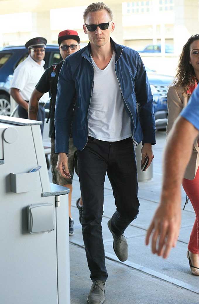 Tom Hiddleston Casual Blue Jacket