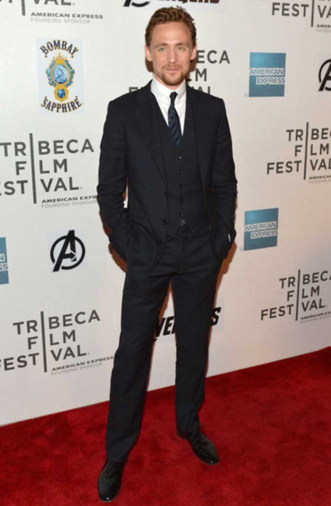 Tom Hiddleston Premiere Grey Tuxedo